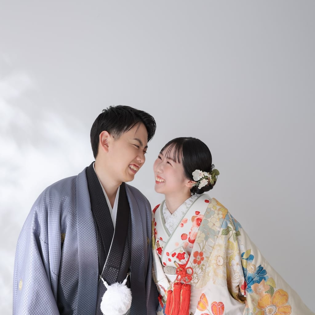 和装でスタジオ撮影