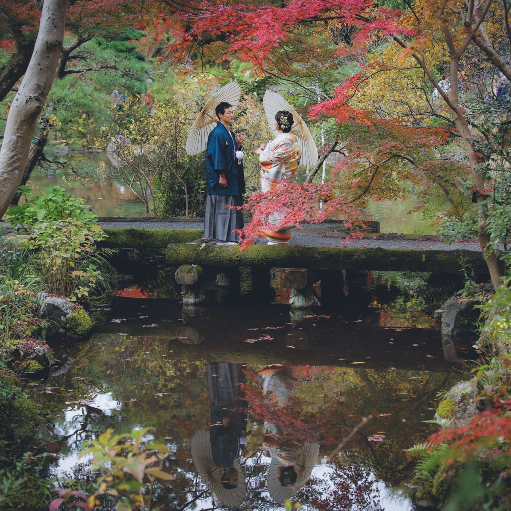 紅葉の東山植物園 | デコルテフォトグラフィー | 前撮り・フォトウェディング