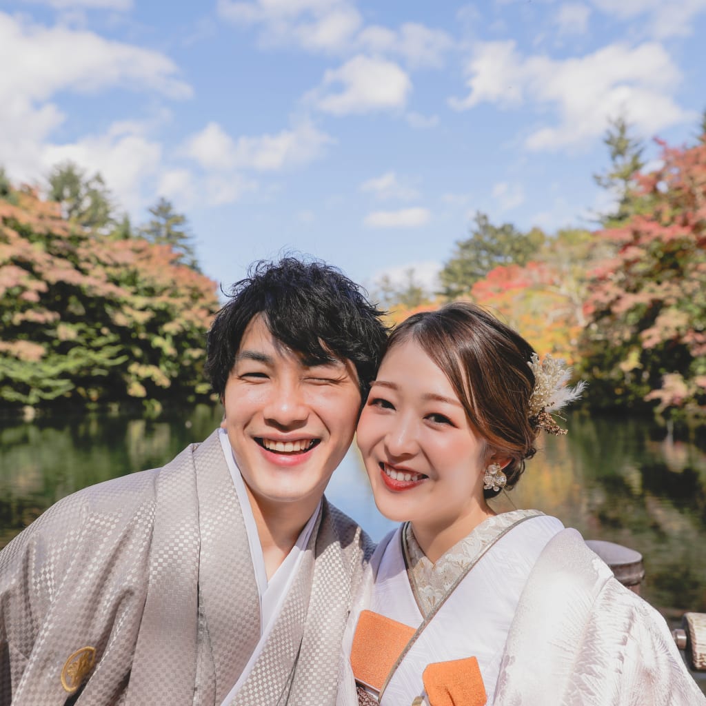 紅葉 × 軽井沢 | デコルテフォトグラフィー | 前撮り・フォトウェディング