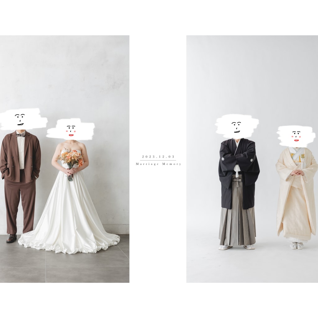 Dec.　和装スタジオPLUS / 洋装ハウススタジオ | デコルテフォトグラフィー | 前撮り・フォトウェディング