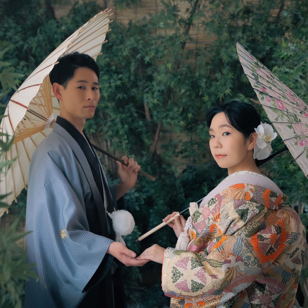 屋内庭園で2着撮影 | デコルテフォトグラフィー | 前撮り・フォトウェディング