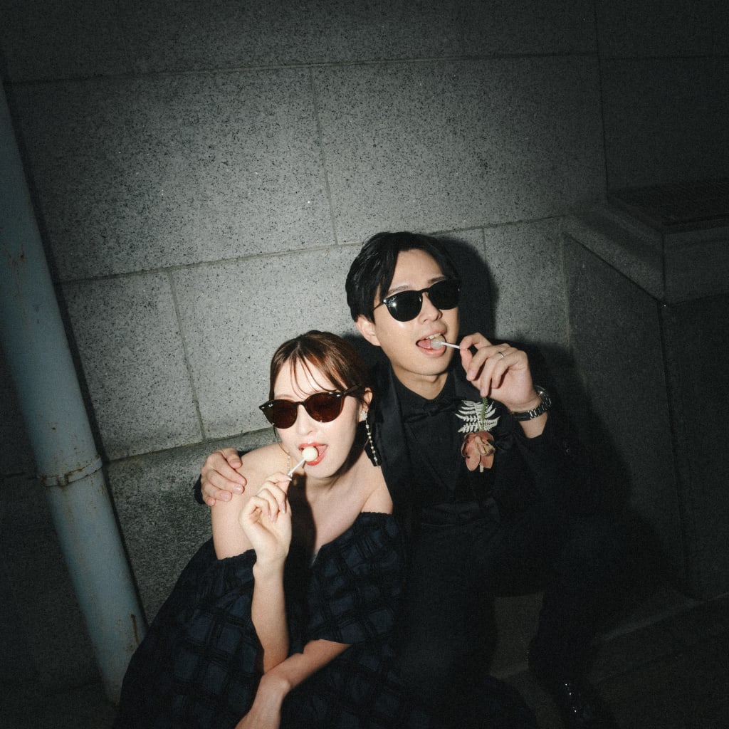 日本大通りで街撮りウェディングフォト