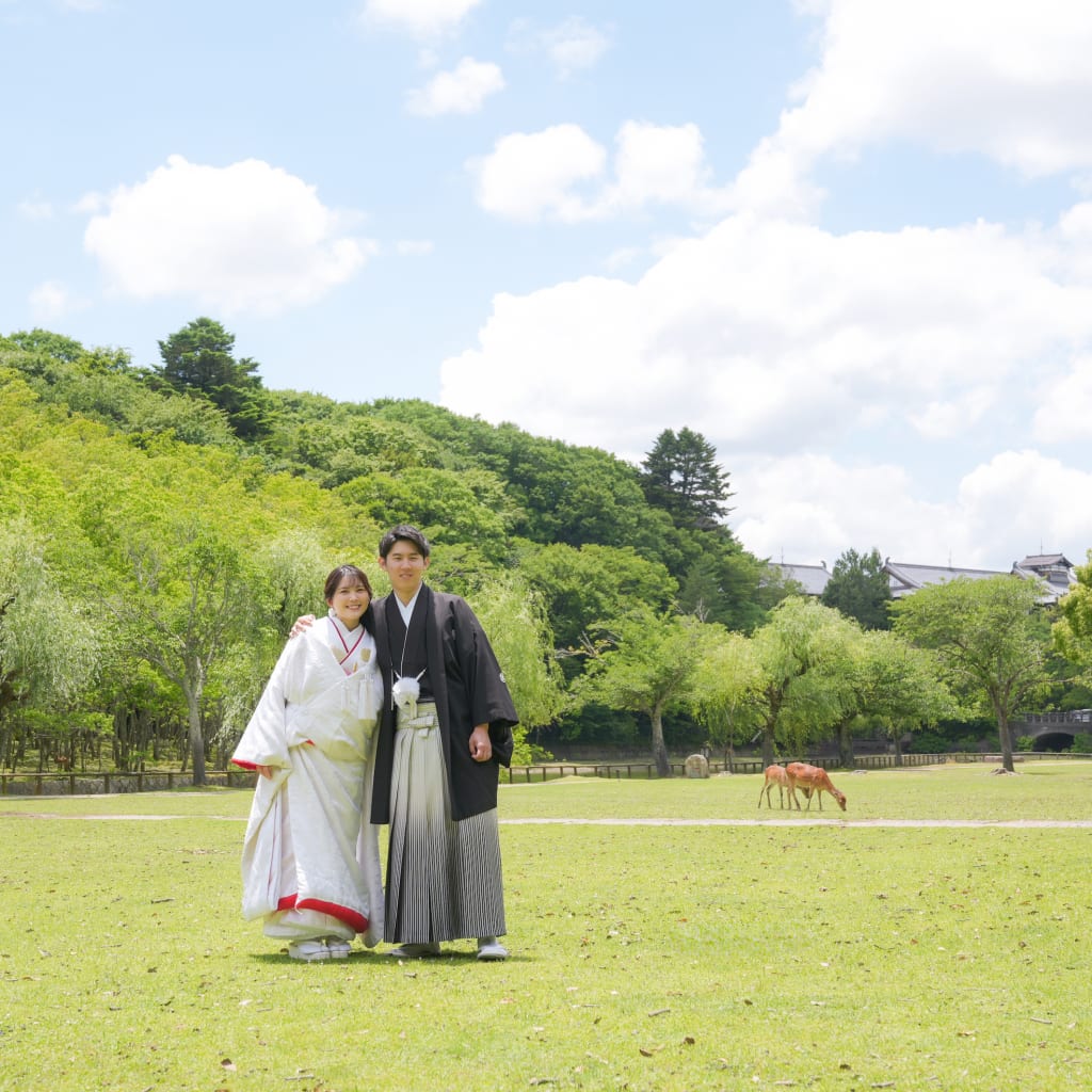 奈良公園和装ロケーション | デコルテフォトグラフィー | 前撮り・フォトウェディング