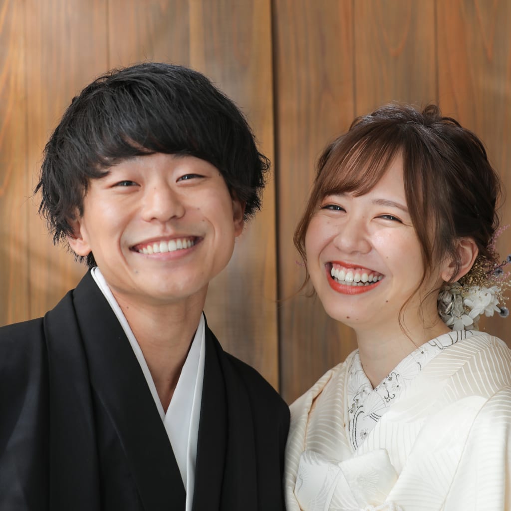 笑顔がとっても素敵なお二人 | デコルテフォトグラフィー | 前撮り・フォトウェディング