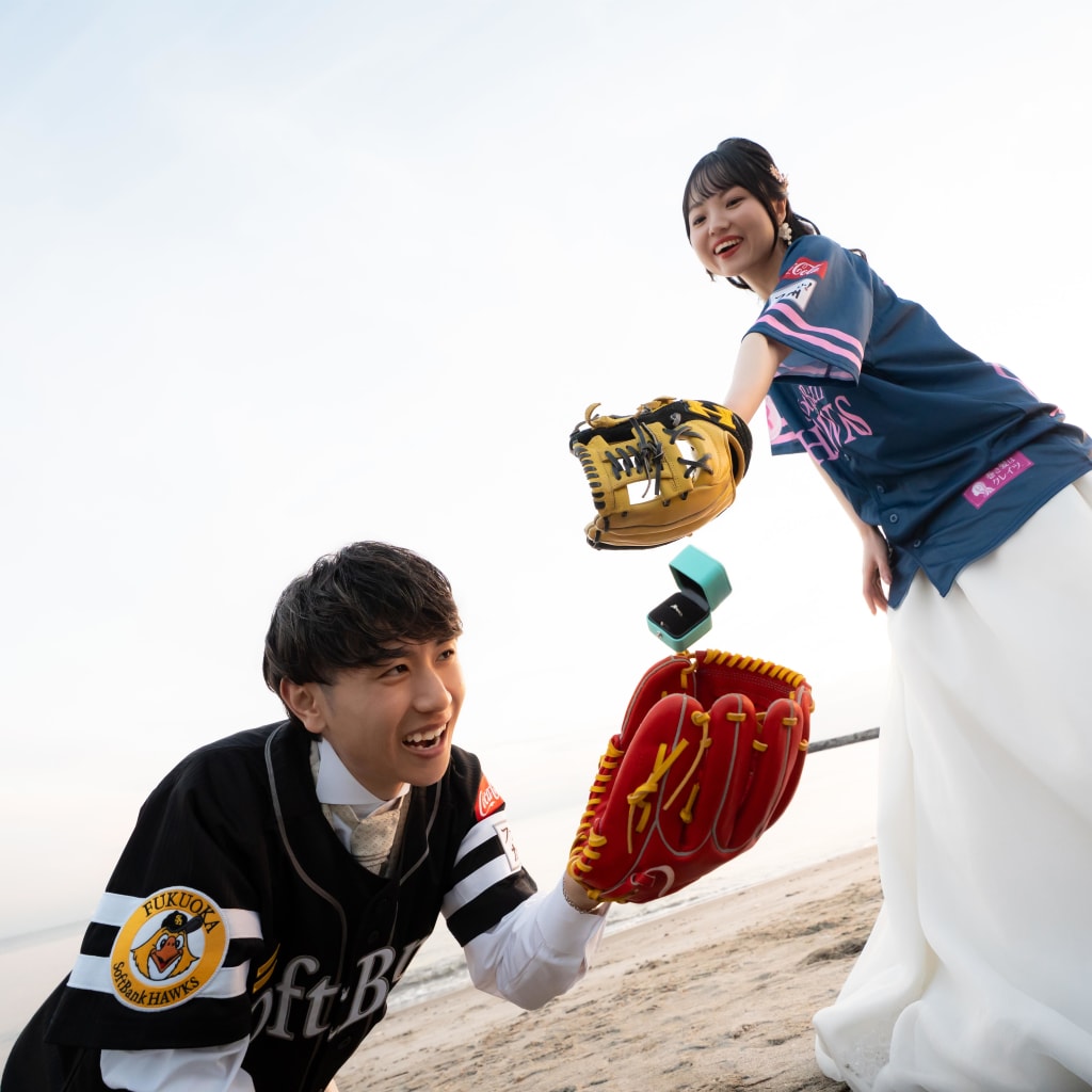 夕日の稲毛海浜公園 | デコルテフォトグラフィー | 前撮り・フォトウェディング