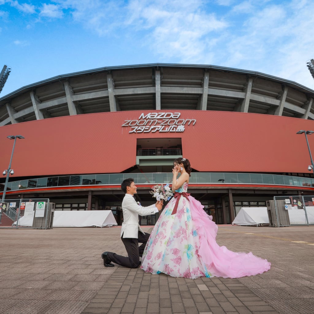 屋内庭園×マツダスタジアム！！ | デコルテフォトグラフィー | 前撮り・フォトウェディング