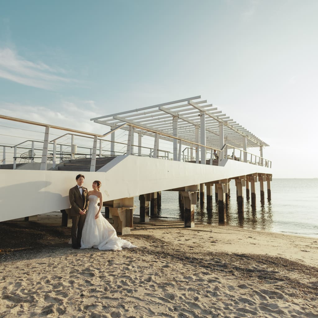 稲毛海浜公園ロケーションプラン | デコルテフォトグラフィー | 前撮り・フォトウェディング