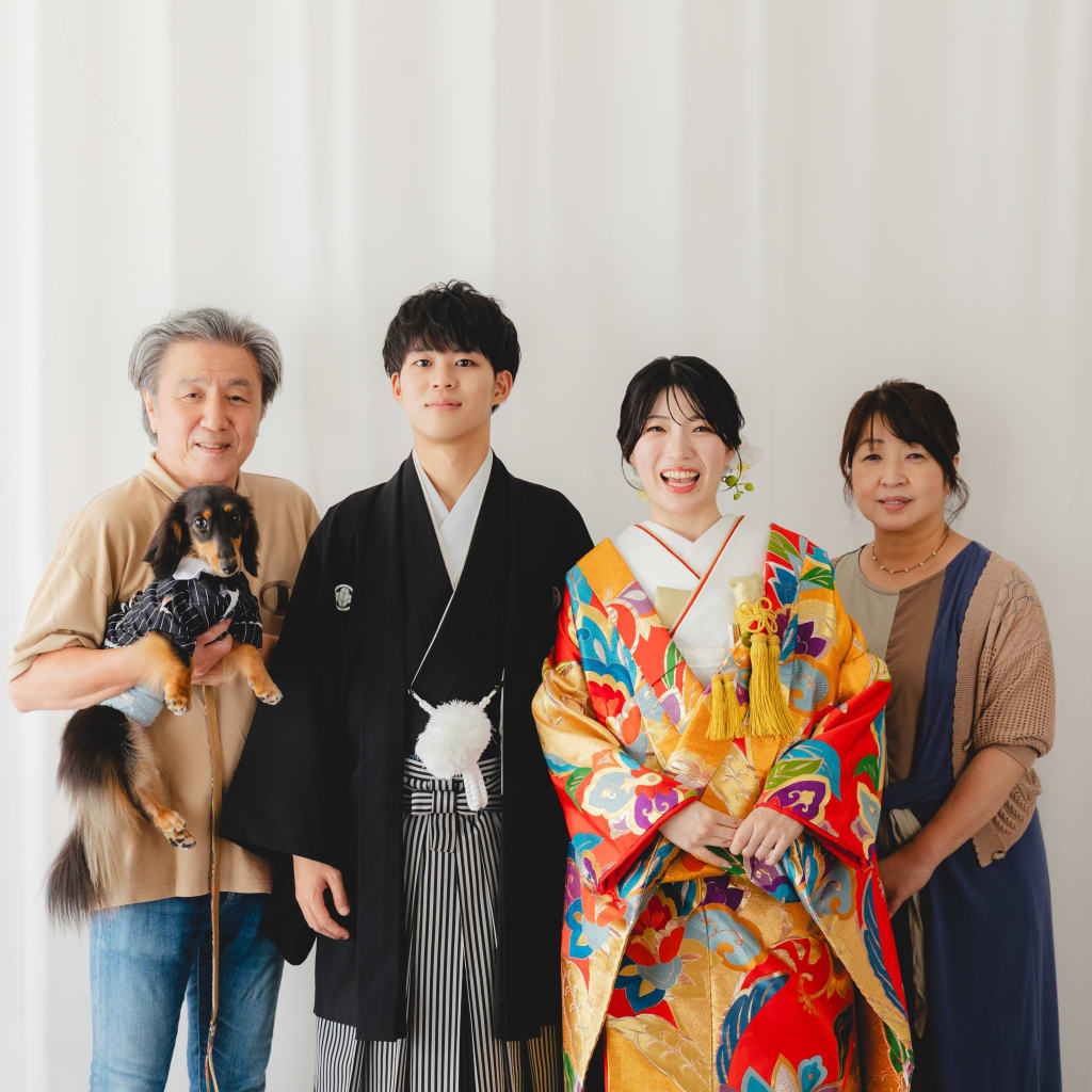 大切な家族と一緒に和装前撮り | デコルテフォトグラフィー | 前撮り・フォトウェディング