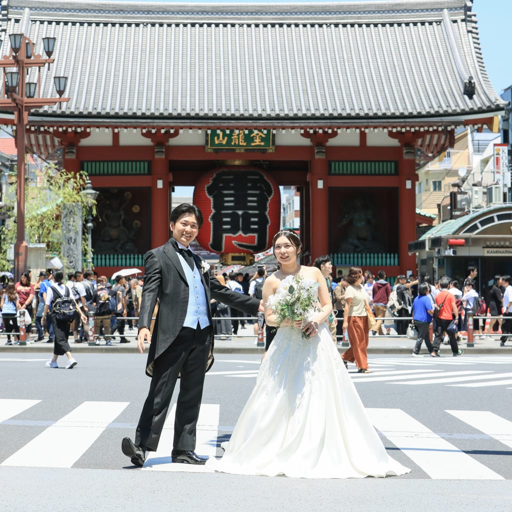 浅草名所巡り+屋内庭園スタジオ | デコルテフォトグラフィー | 前撮り・フォトウェディング