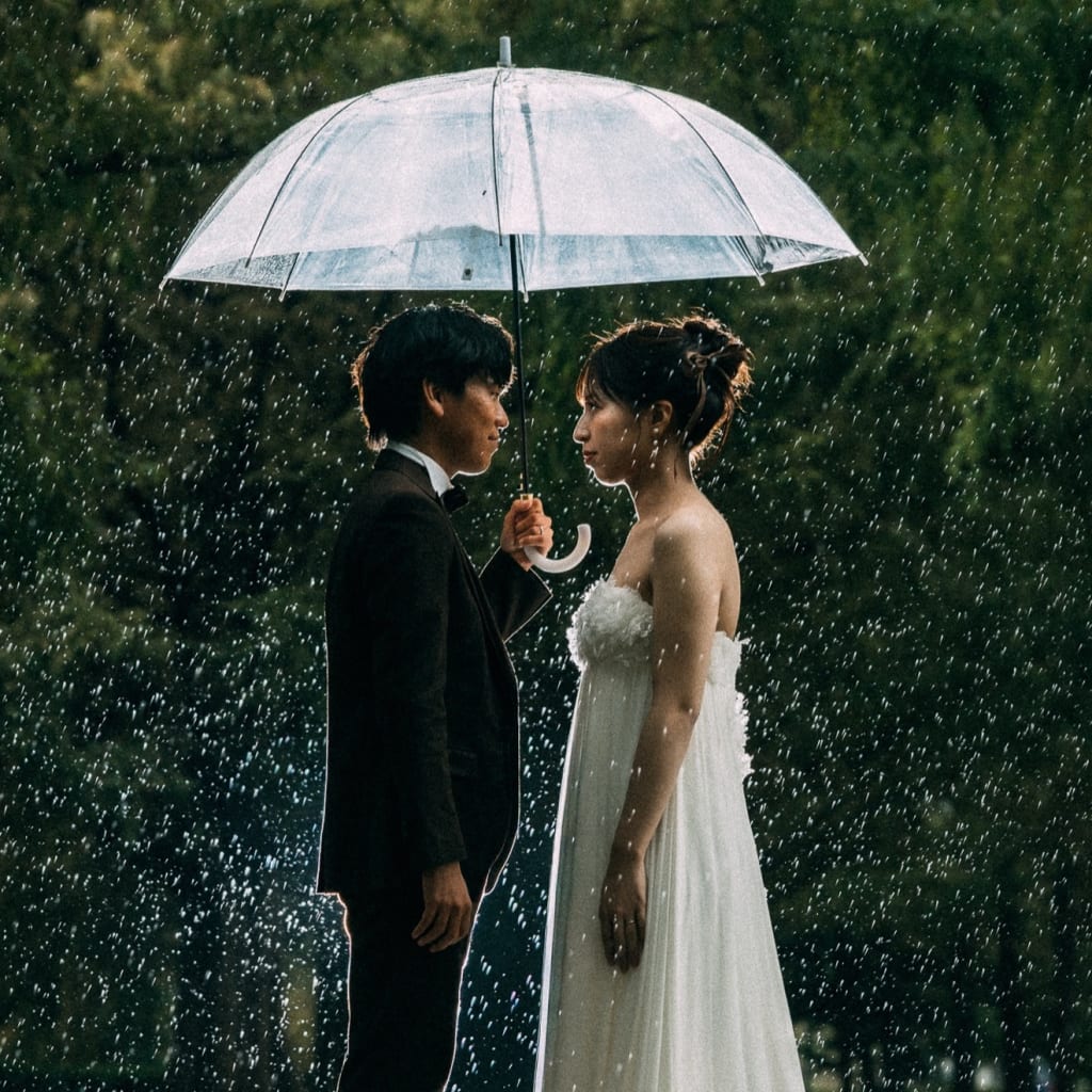 雨の日の琵琶湖撮影 | デコルテフォトグラフィー | 前撮り・フォトウェディング