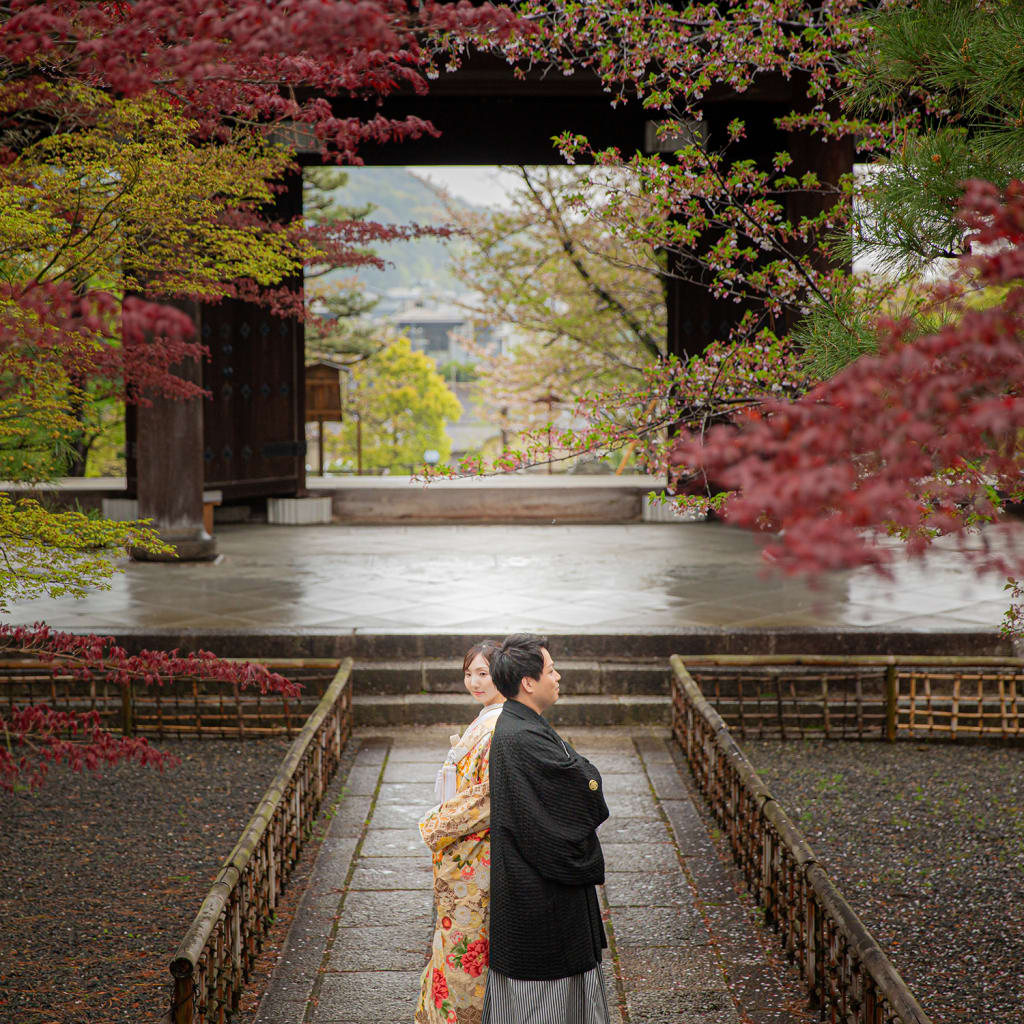 春紅葉と金戒光明寺 | スタジオAQUA 横浜みなとみらい店 | 前撮り・フォトウェディング