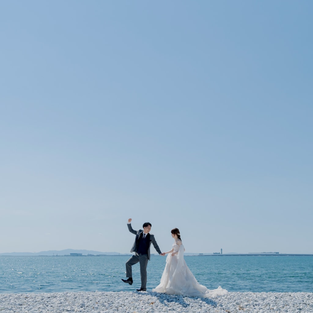 初夏のマーブルビーチ | デコルテフォトグラフィー | 前撮り・フォトウェディング