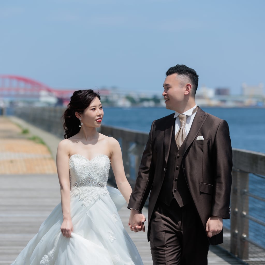 神戸店定番のハーバー&屋内庭園 | デコルテフォトグラフィー | 前撮り・フォトウェディング