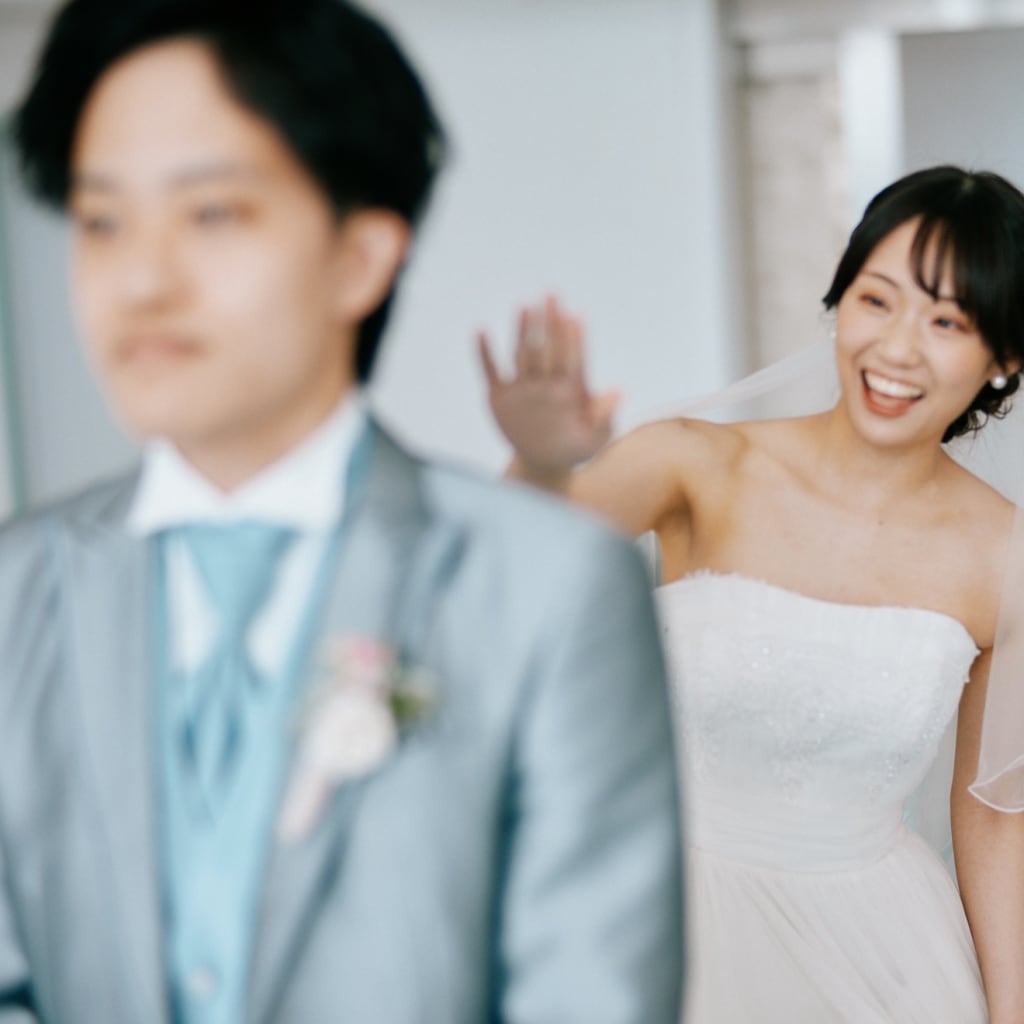 チャペルでファーストミート | デコルテフォトグラフィー | 前撮り・フォトウェディング