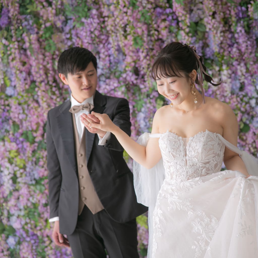 お花いっぱいの洋装ハウススタジオ