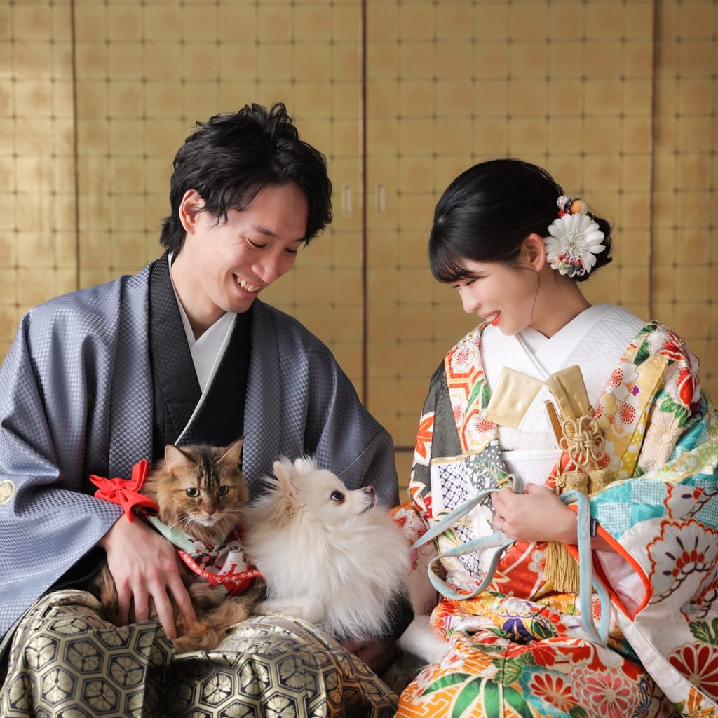 ワンちゃんネコちゃんと一緒に！  | デコルテフォトグラフィー | 前撮り・フォトウェディング