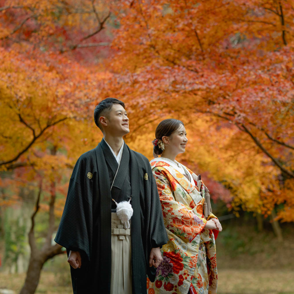 泉自然公園,紅葉,ロケーション,和装-20