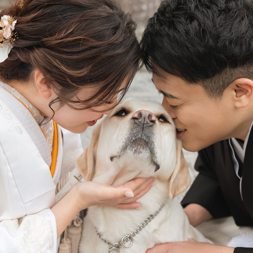 愛犬と歩く八坂エリア | デコルテフォトグラフィー | 前撮り・フォトウェディング