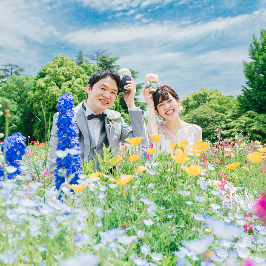 春のお花畑 | デコルテフォトグラフィー | 前撮り・フォトウェディング