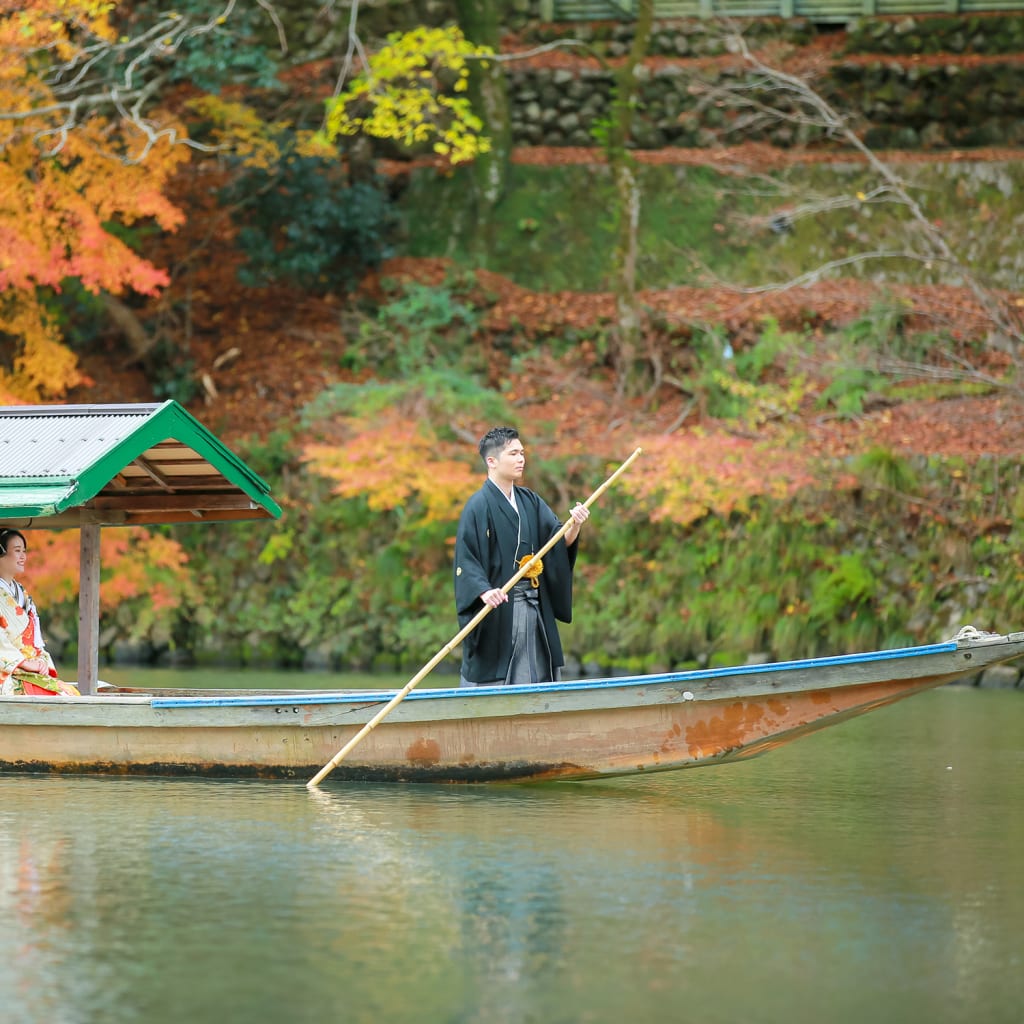 秋の紅葉 嵐山で | デコルテフォトグラフィー | 前撮り・フォトウェディング