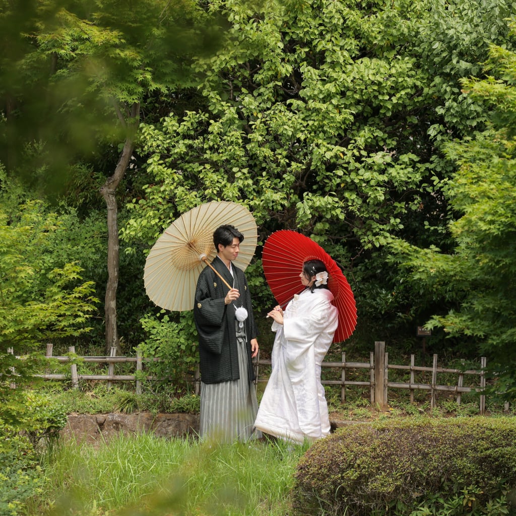 目白庭園で特別な前撮り写真を