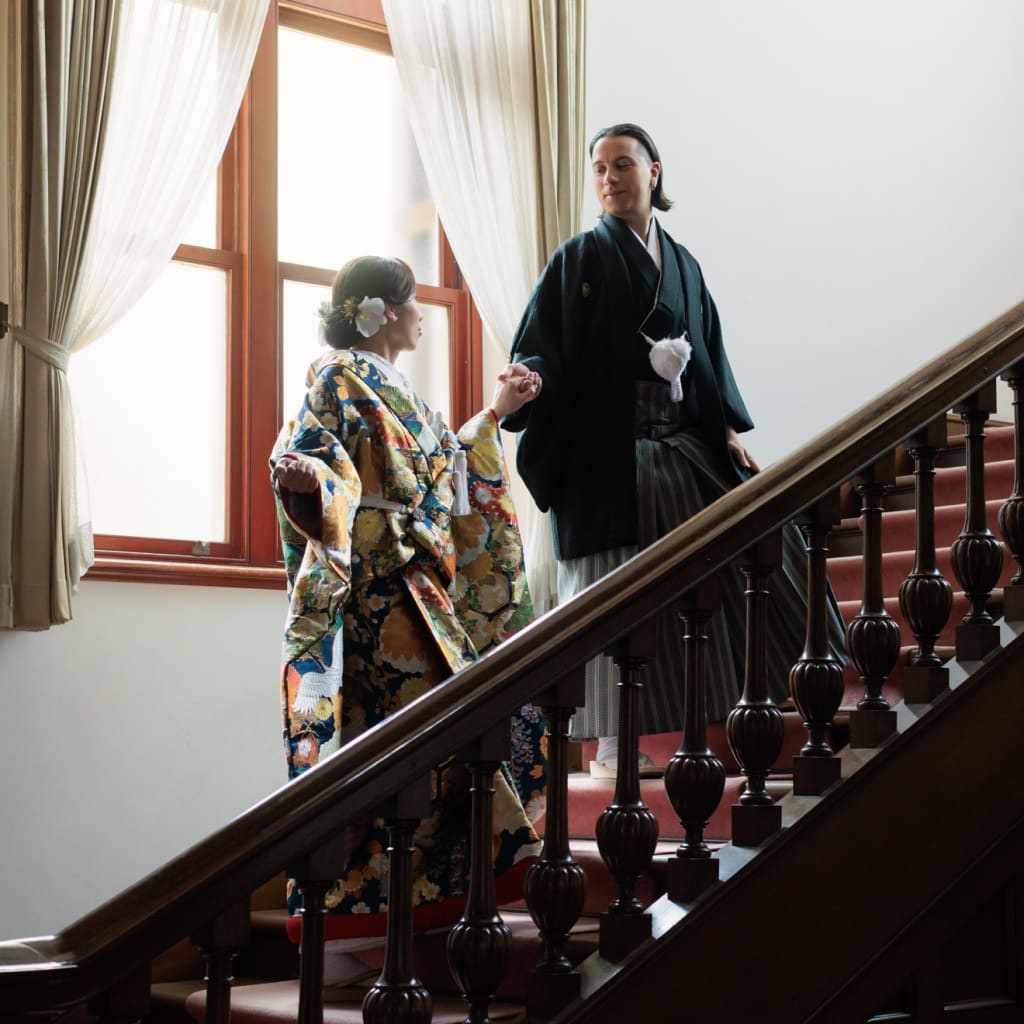 旧古河邸で和装ロケーション | デコルテフォトグラフィー | 前撮り・フォトウェディング