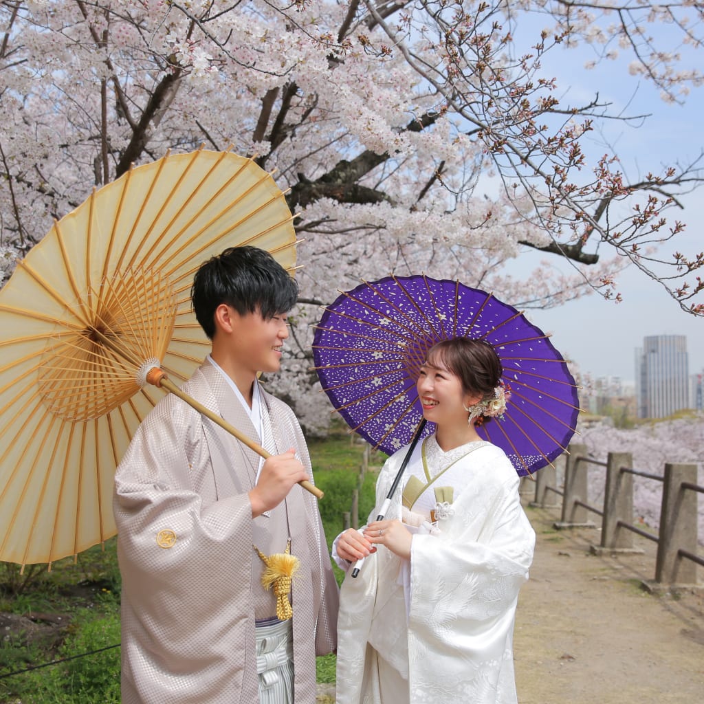 桜の季節、舞鶴公園で♪