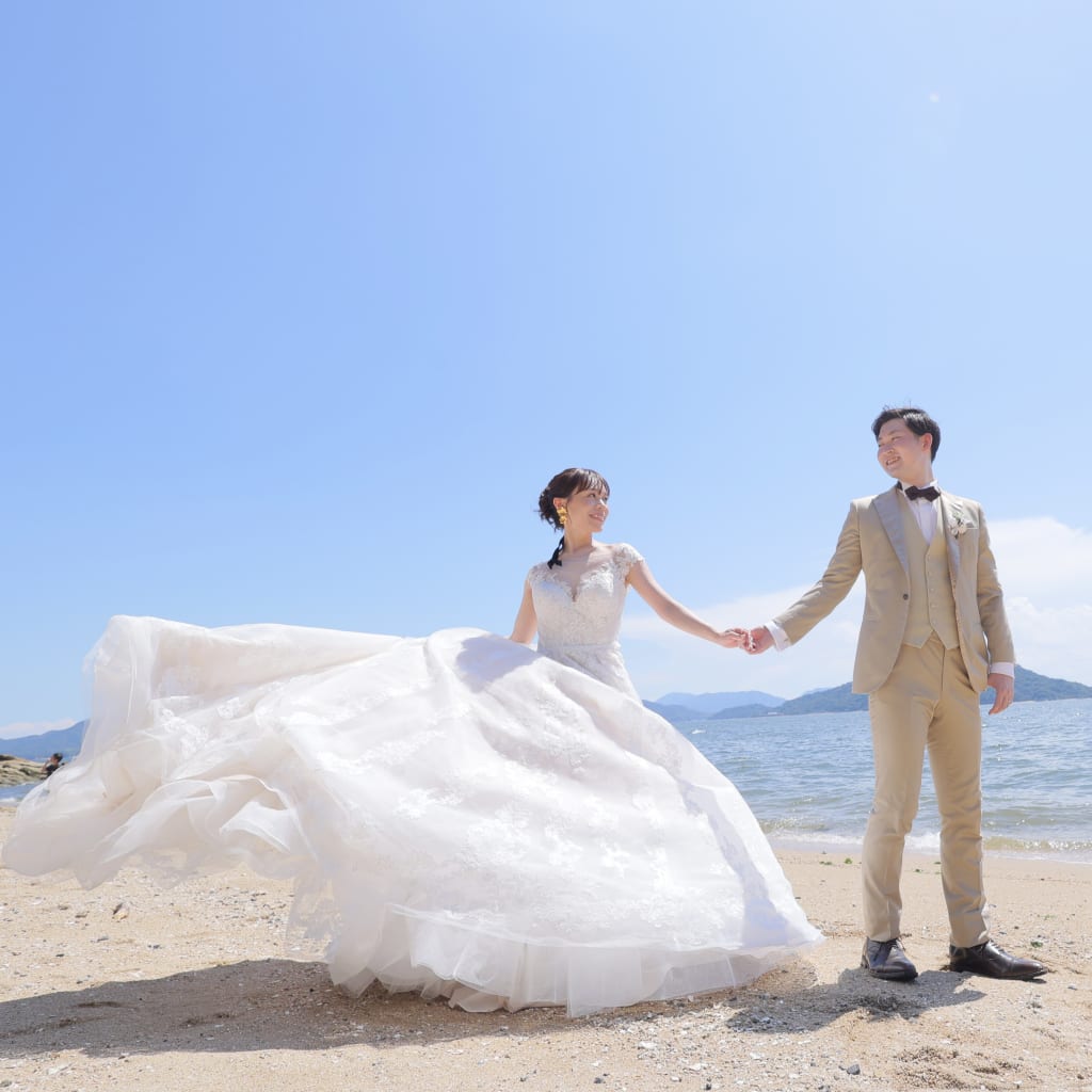 元宇品海岸ロケーション✨ | デコルテフォトグラフィー | 前撮り・フォトウェディング