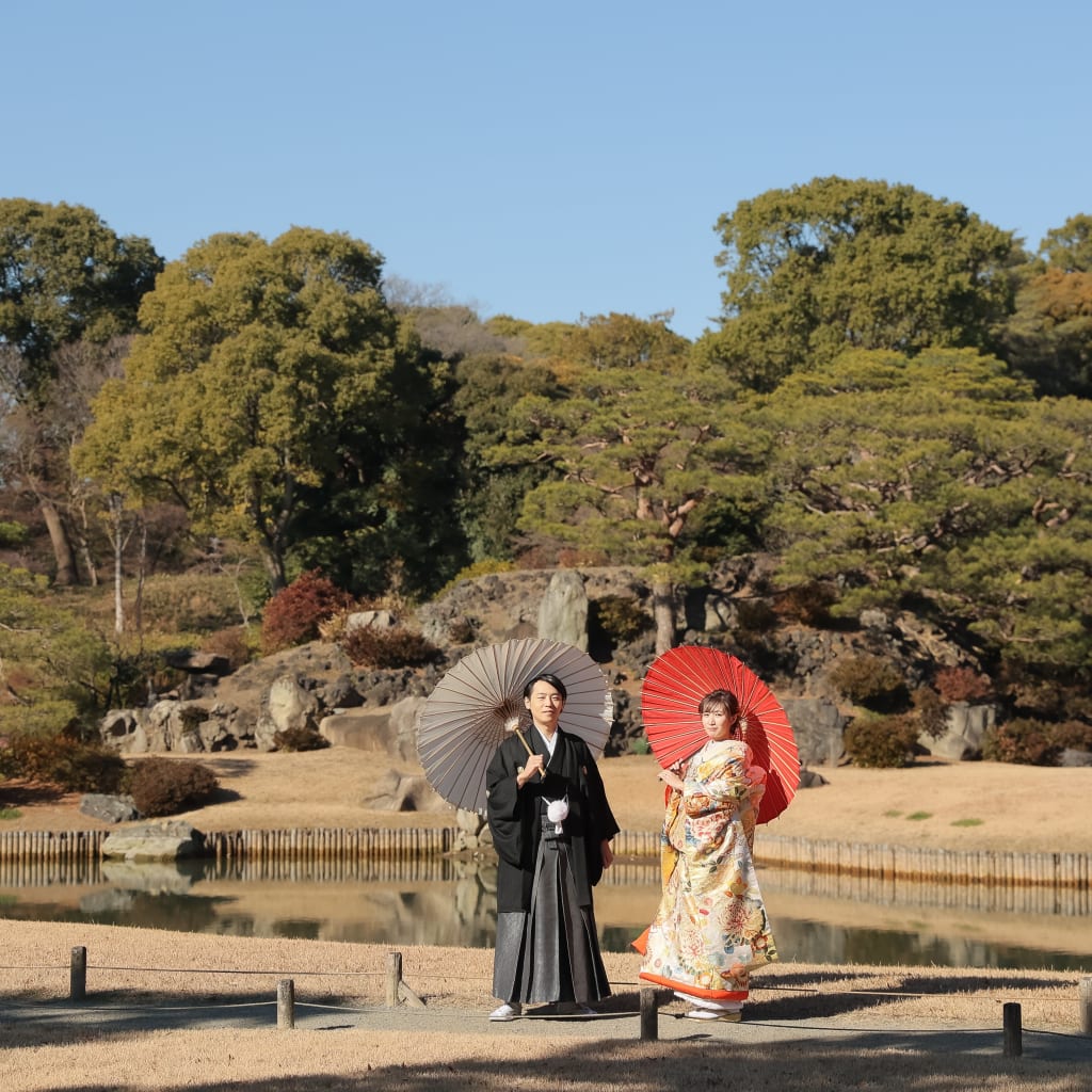 六義園ロケーションプラン | デコルテフォトグラフィー | 前撮り・フォトウェディング