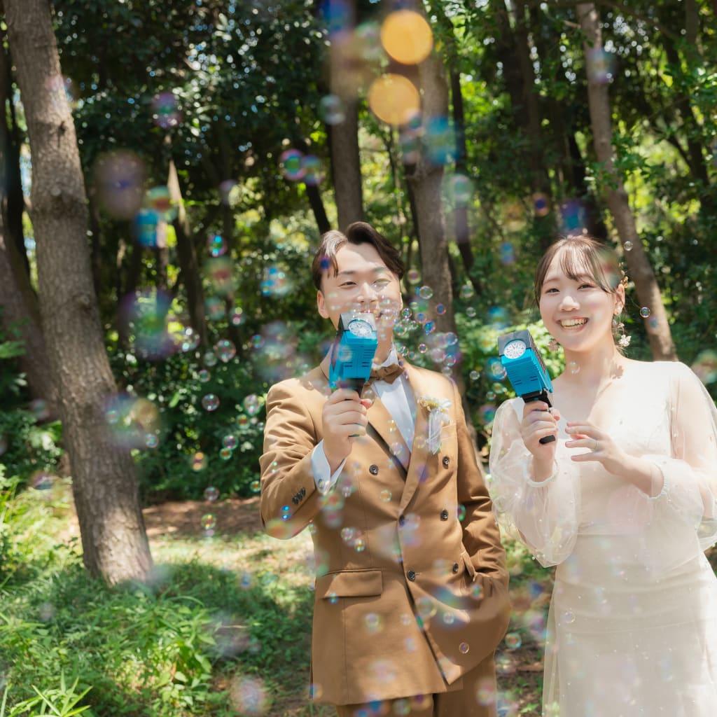 緑あふれる公園で洋装撮影！