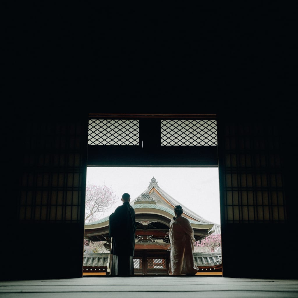 桜の金戒光明寺ロケーション