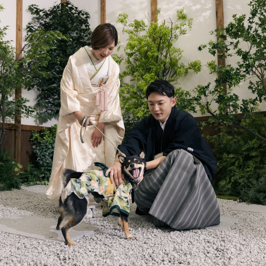 ワンちゃんと一緒に撮影♡ | デコルテフォトグラフィー | 前撮り・フォトウェディング
