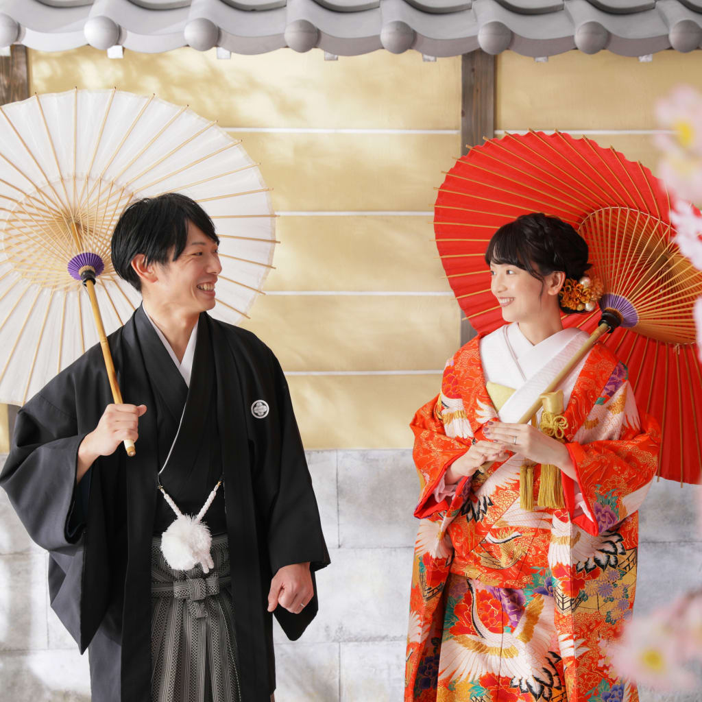 一足早く桜満開な屋内庭園スタジオ | デコルテフォトグラフィー | 前撮り・フォトウェディング