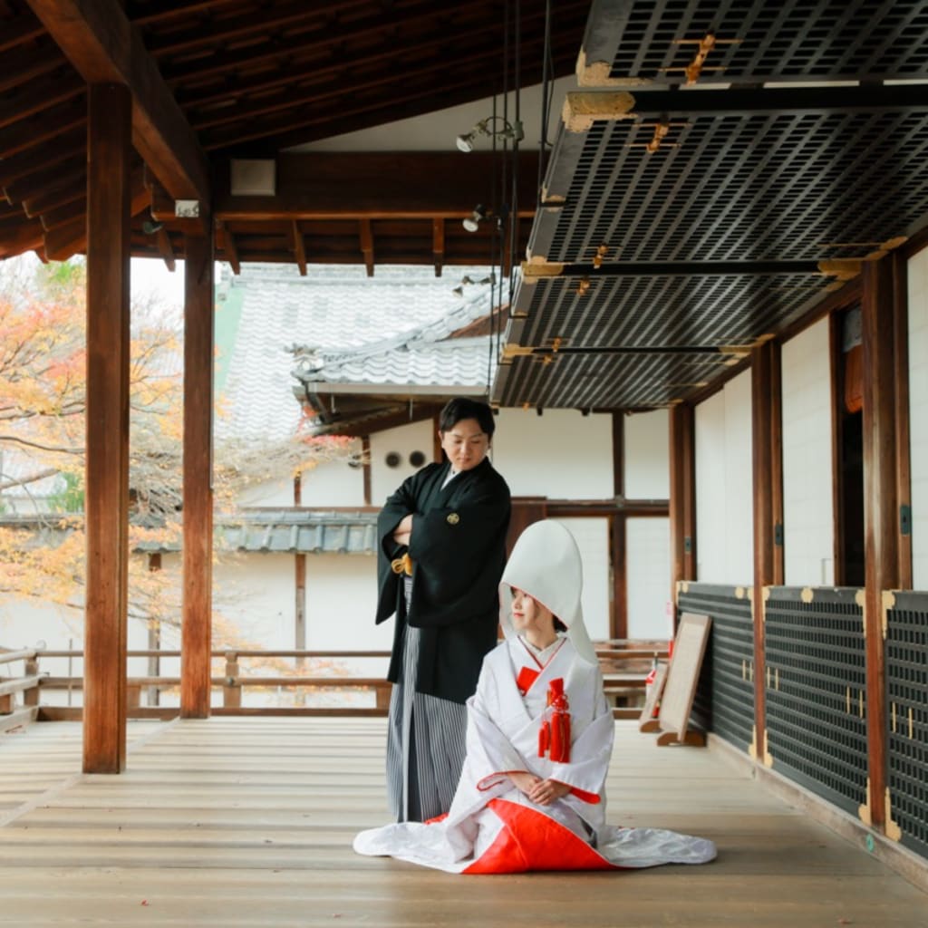 お寺から見える景色を堪能しながら♪ | デコルテフォトグラフィー | 前撮り・フォトウェディング