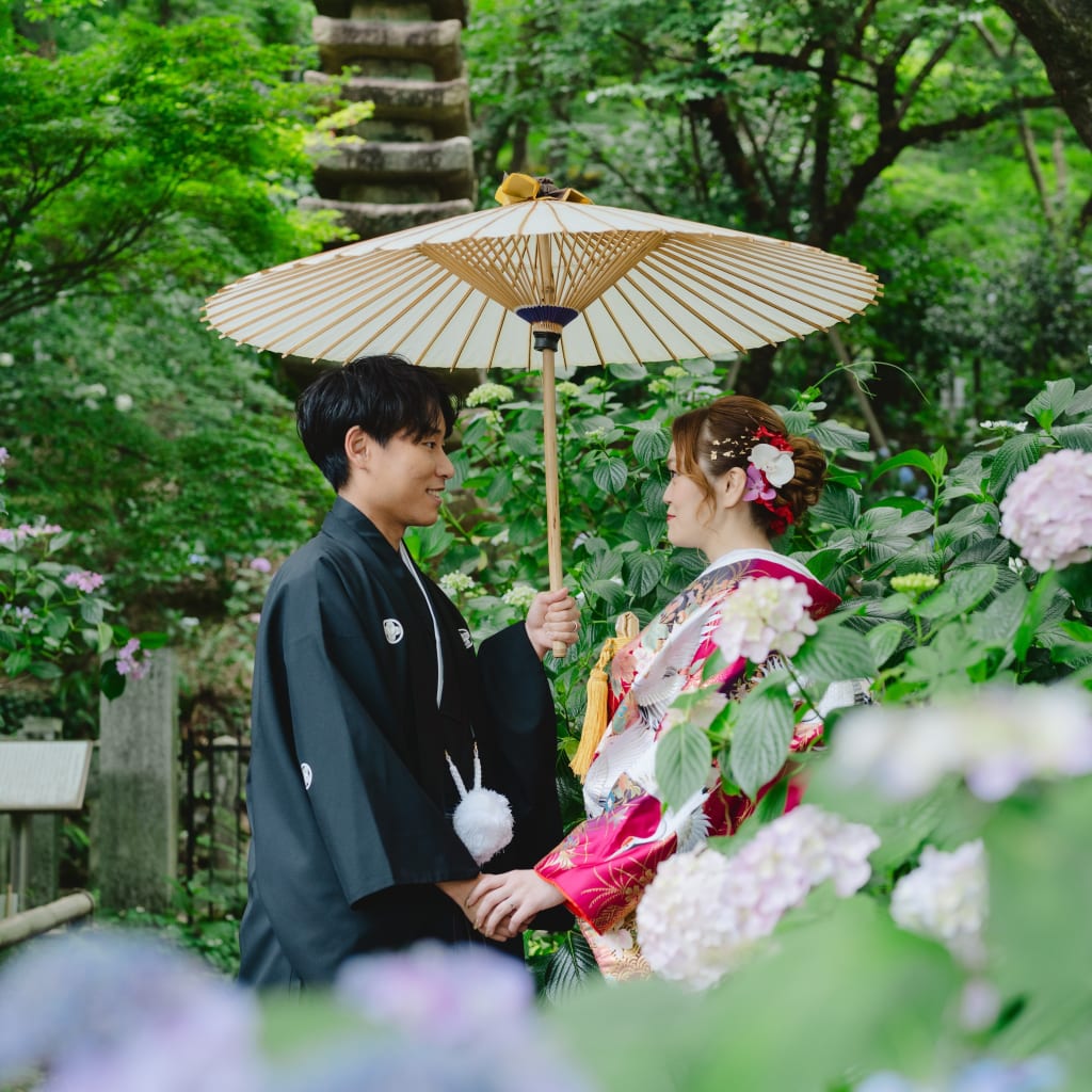 紫陽花ロケーション | デコルテフォトグラフィー | 前撮り・フォトウェディング