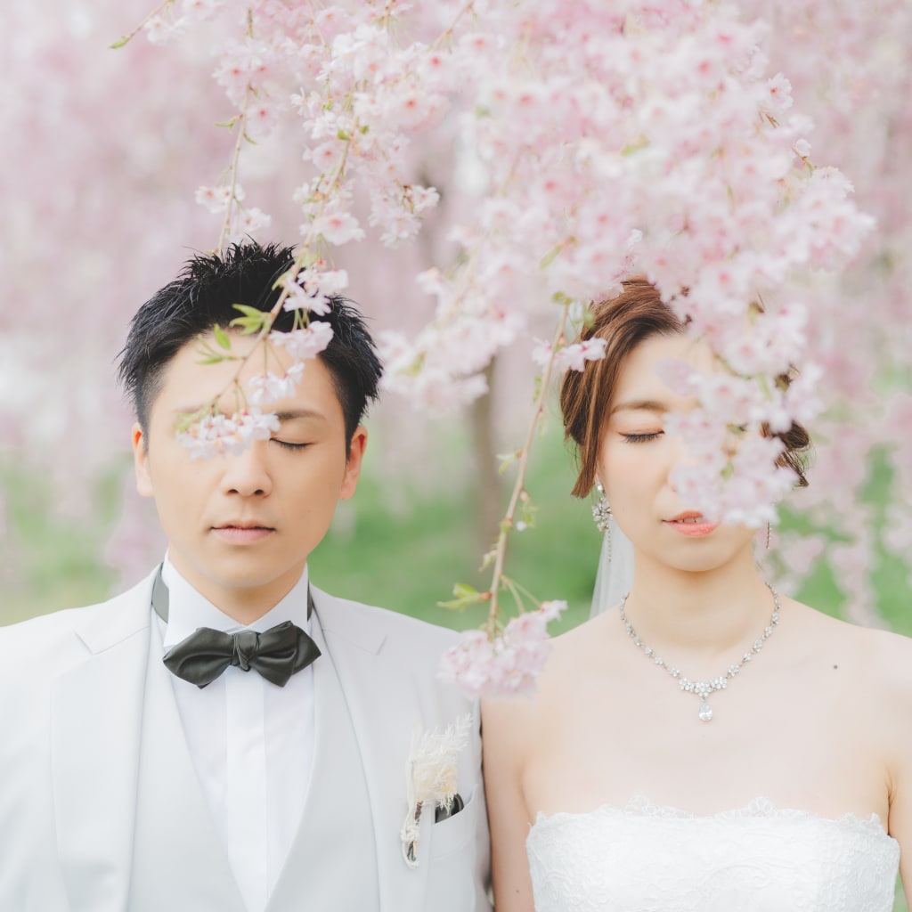 飯綱山公園の桜 | デコルテフォトグラフィー | 前撮り・フォトウェディング