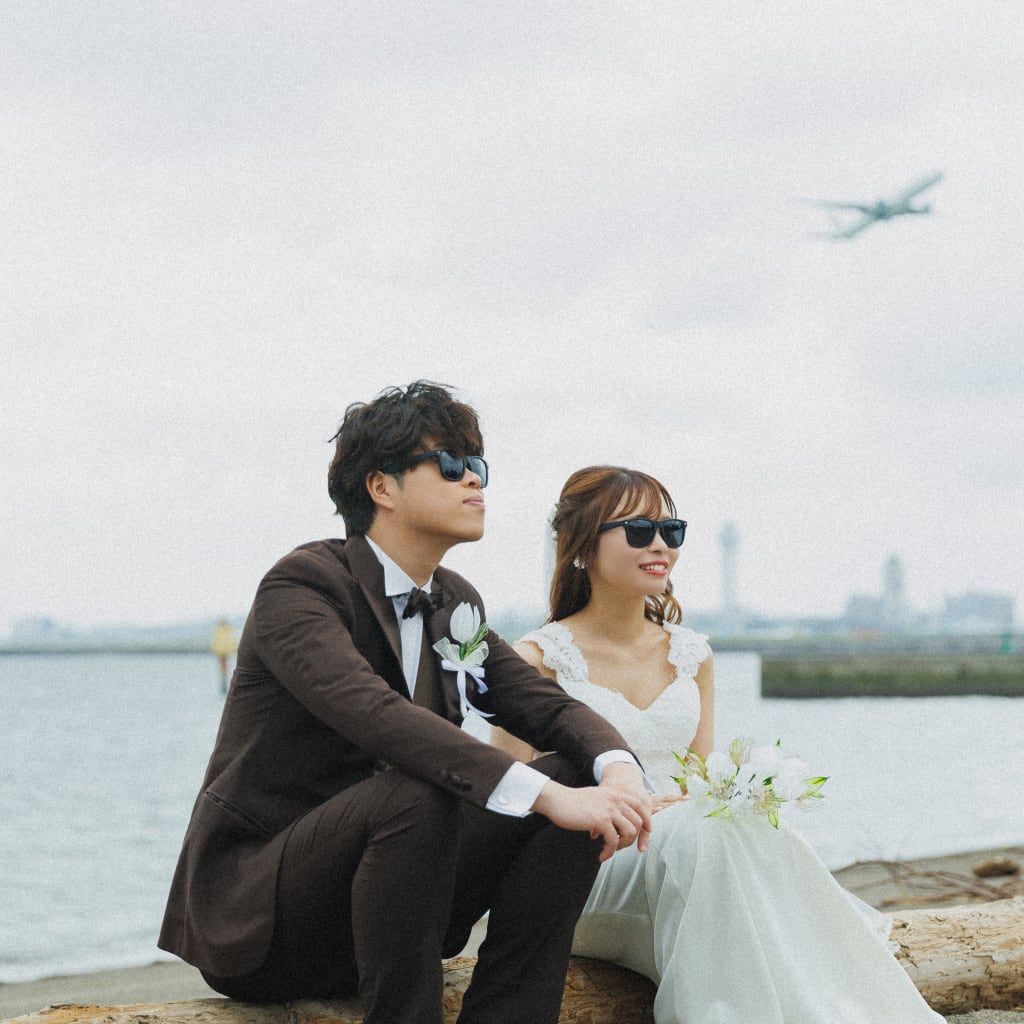 城南島海浜公園で海ロケ！ | スタジオ8 栄スタジオ | 前撮り・フォトウェディング