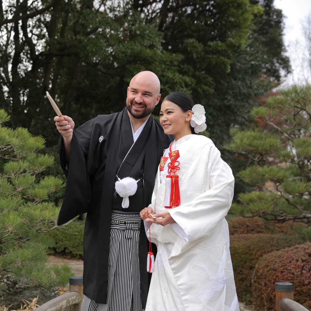 大濠日本庭園で | デコルテフォトグラフィー | 前撮り・フォトウェディング