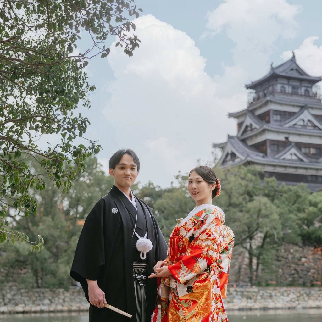 広島城ロケーション | デコルテフォトグラフィー | 前撮り・フォトウェディング