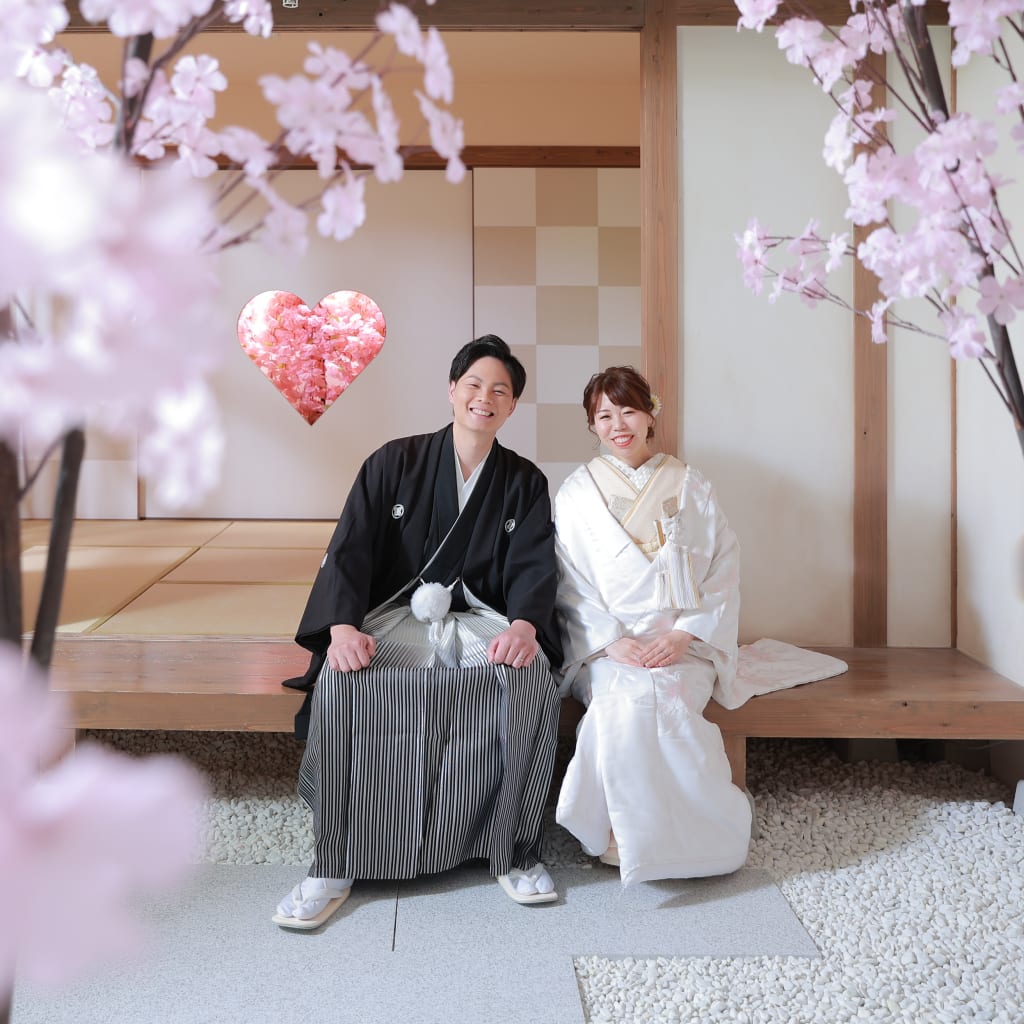 さくら満開🌸屋内庭園 | デコルテフォトグラフィー | 前撮り・フォトウェディング
