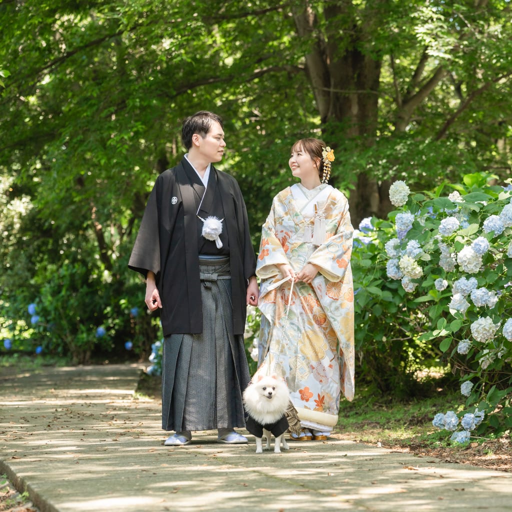 ペット　結婚写真