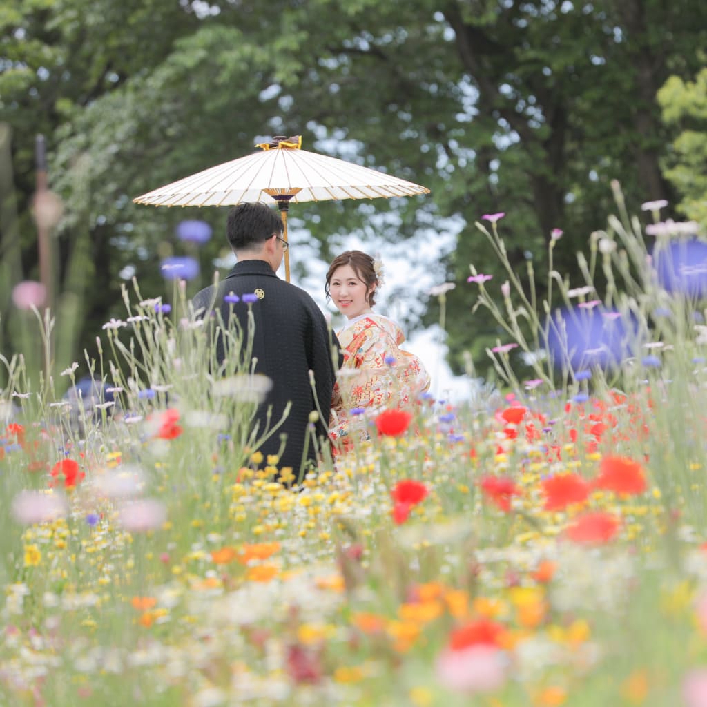 お花と庭園の2カ所撮影！ | デコルテフォトグラフィー | 前撮り・フォトウェディング