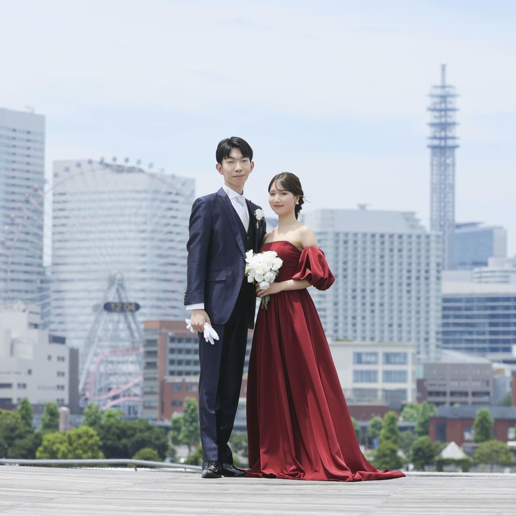 晴天の大桟橋 | デコルテフォトグラフィー | 前撮り・フォトウェディング