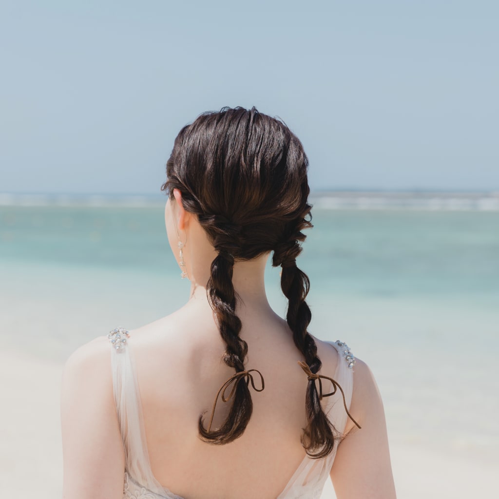 Twin hairstyle♡ | デコルテフォトグラフィー | 前撮り・フォトウェディング