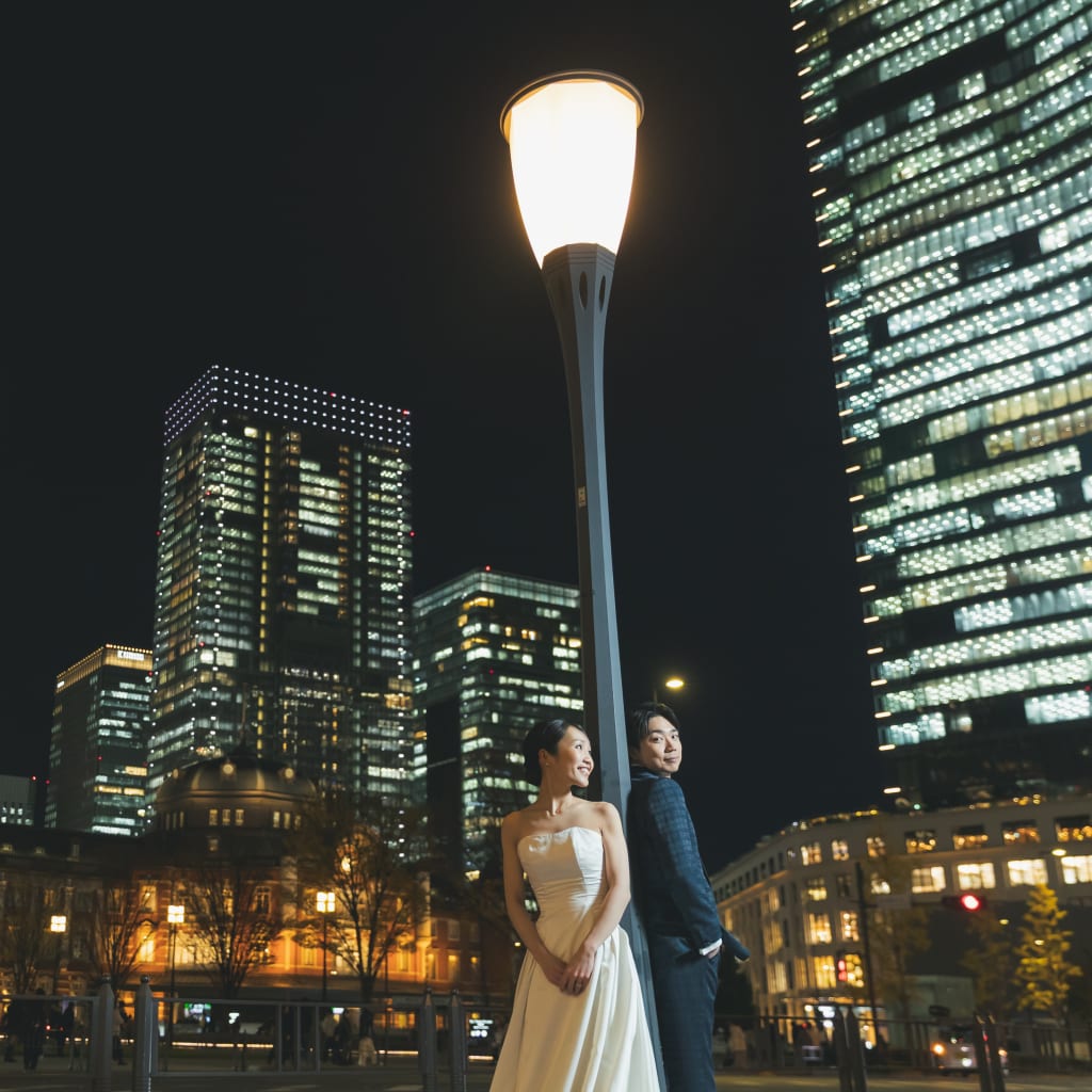 東京駅＆銀座でロケーション撮影 | デコルテフォトグラフィー | 前撮り・フォトウェディング