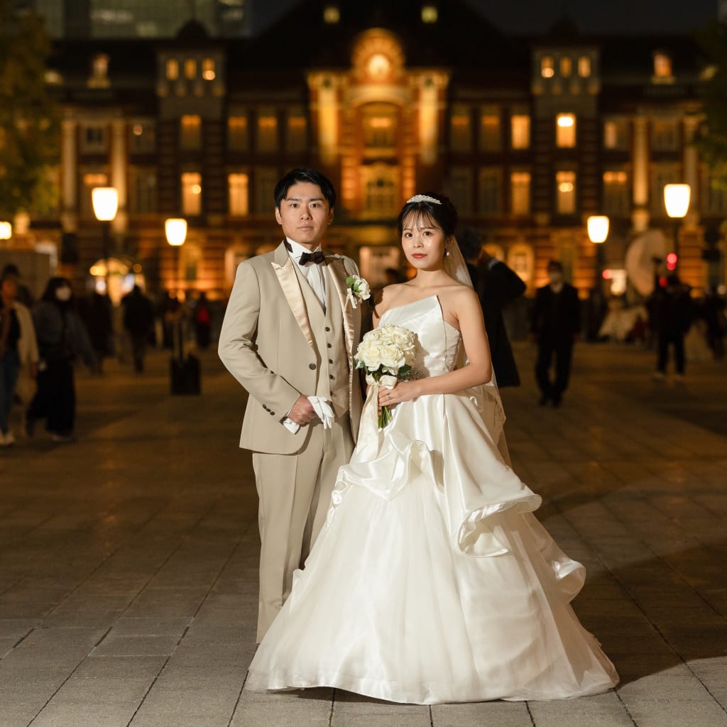 東京駅夜景ロケーション | デコルテフォトグラフィー | 前撮り・フォトウェディング