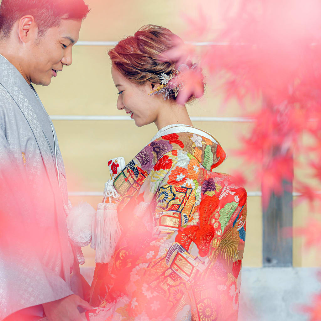 屋内庭園スタジオで紅葉先取りしませんか！？ | デコルテフォトグラフィー | 前撮り・フォトウェディング