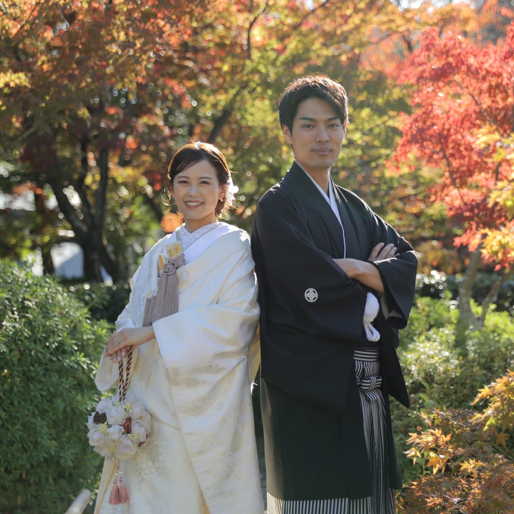 秋の相楽園 | デコルテフォトグラフィー | 前撮り・フォトウェディング