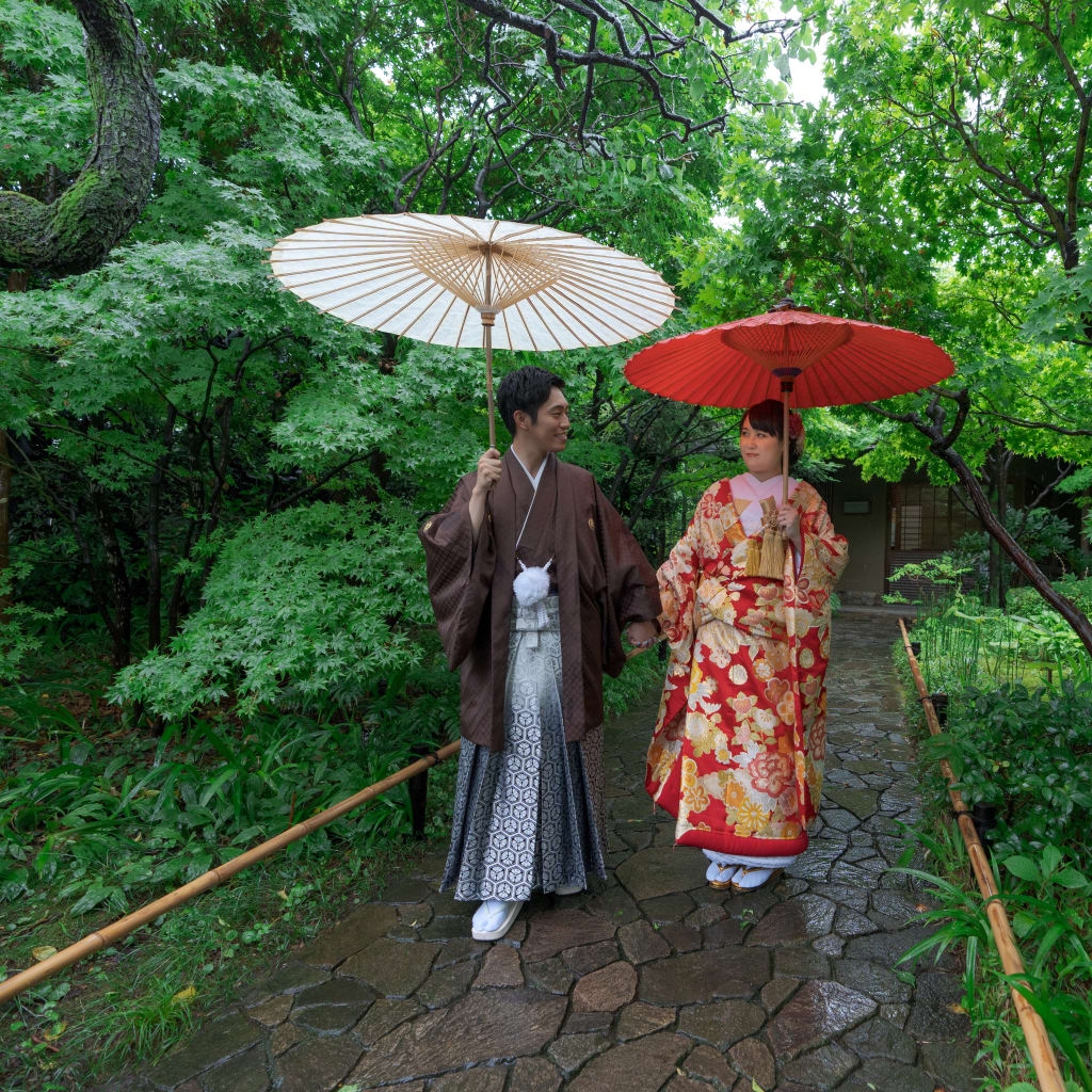 雨が降っても大丈夫！目白庭園ロケーション！ | デコルテフォトグラフィー | 前撮り・フォトウェディング