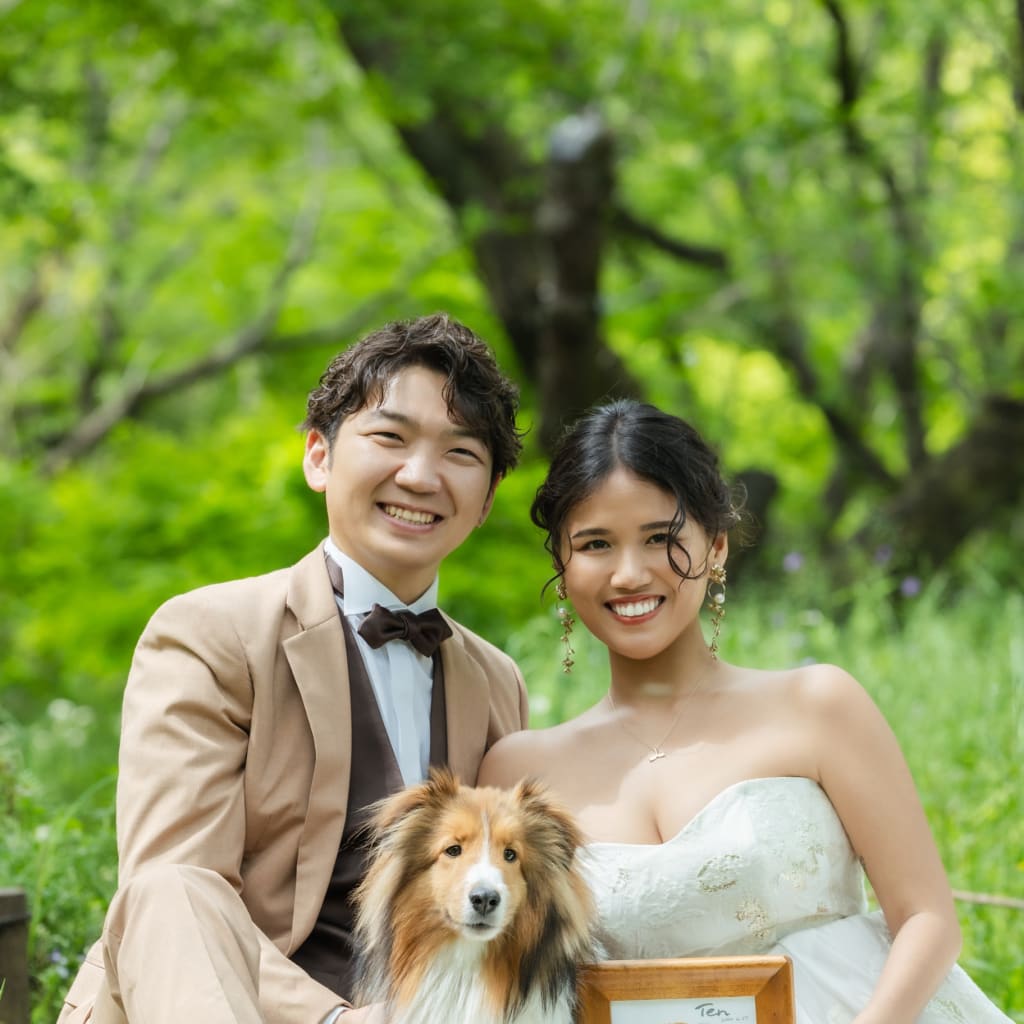愛犬と一緒に。